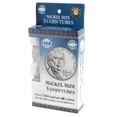 5 Round Coin Tube - Nickel