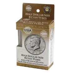 4 Round Coin Tube - Half Dollar