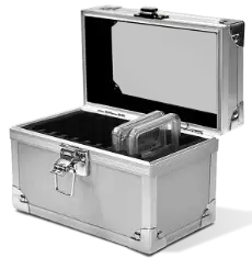 Falcon Series 10 Slab Box - Clear Top - Aluminum Finish