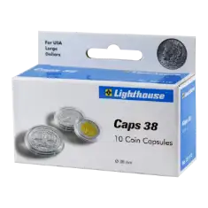 38mm - Coin Capsules (Pack of 10)
