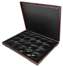 Wood Style Coin Box for 20 L sized Round Coin Holders