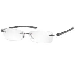 Rimless Magnifying Eye Glasses +2.5 (Anthracite Large)