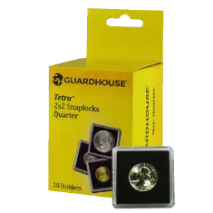 Quarter 2x2 Tetra Snaplock Coin Holder - 10 per pack