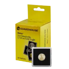 1/10 Oz American Gold Eagle 2x2 Tetra Snaplock Coin Holder - 10 per pack