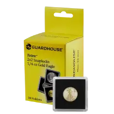 1/4 Oz American Gold Eagle 2x2 Tetra Snaplock Coin Holder - 10 per pack