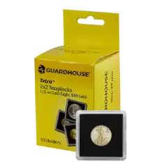 1/2 Oz American Gold Eagle 2x2 Tetra Snaplock Coin Holder - 10 per pack