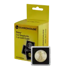 1 Oz American Gold Eagle 2x2 Tetra Snaplock Coin Holder - 10 per pack
