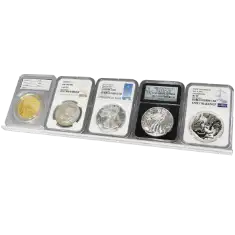 5 Slab Certified Coin Easel Display