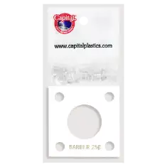 Capital Plastics 144 Coin Holder - Barber Quarter