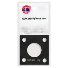 Capital Plastics 144 Coin Holder - Barber Quarter