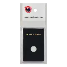 Capital Plastics Caps Coin Holder - Small Gold $ (type 1)