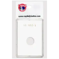 Capital Plastics Caps Coin Holder - Large Gold $ (type 2&3)