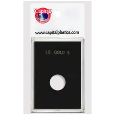 Capital Plastics Caps Coin Holder - Large Gold $ (type 2&3)