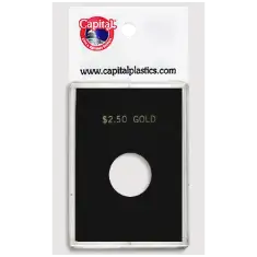 Capital Plastics Caps Coin Holder - $2.50 Gold