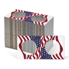 2.5x2.5 Paper Coin Holders for ASE/Large Dollar - American Flag