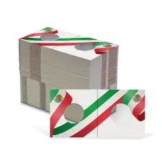 2x2 Paper Coin Holders for Nickel/Cent - Mexican Flag