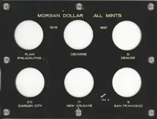 U.S. Morgan Dollar All Mints 1878-1921 (One Reverse)