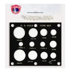 Gold Type Set Lib. 20, 10, 5, 3, 2.50, Type I,II,III