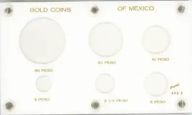 Gold Coins of Mexico (50, 20, 10, 5, 2.5, 2 Peso)