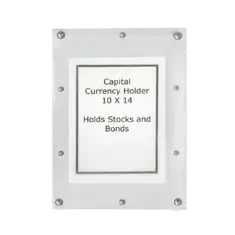Currency Holder for Stocks, Bonds and Extra Large Notes
