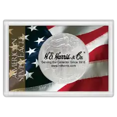 American Silver Eagle Frosty Case with Flag