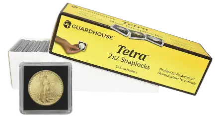 1 Ounce Gold Eagle 2x2 Tetra Snaplock Coin Holder - 25 per pack
