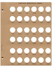 Lincoln Cents Replacement Page (1989 - 2006)