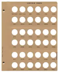 Lincoln Cents Replacement Page (1909 - 1920)