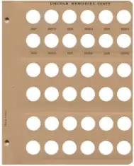 Lincoln Cents Replacement Page (2007 - 2009)