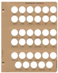 Jefferson Nickels With Proof Replacement Page (1964 - 1979)