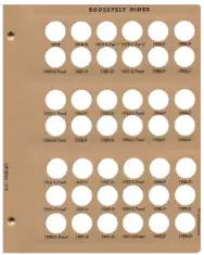 Roosevelt Dimes Replacement Page (1979 - 1992)