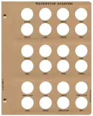 Washington Quarters with Proof Replacement Page 4 1959 D - 1971