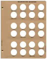 Washington Quarters with Proof Replacement Page 6 1979-S-1987-P