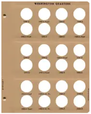 Washington Quarters with Proof Replacement Page 7 1987-D-1994-D