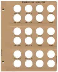 Washington Quarters with Proof Replacement Page 8 1994-S Pr.-1998-S Sil. Pr.