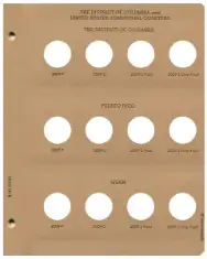 Statehood Quarters DC & Territories w/proof Replacement Page 1 DC 2009 P-Guam 2009 S Sil. Pr.