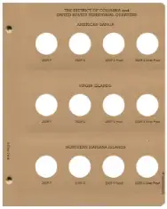 Statehood Quarters DC & Territories w/proof Replacement Page 2 AS 2009 P-NMI 2009-S Sil. Pr