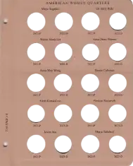 American Women Quarters Replacement Page 2022 P - 2023 D