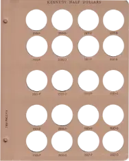 Kennedy Half Dollar Replacement Page 6 2018 P - 2027 D