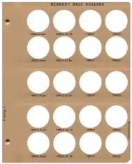 Kennedy Half Dollars w/proof Replacement Page 5 1992-S Pr.-1997-D
