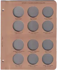 Dansco U.S. Modern Commemorative Dollar Vol 3  Replacement Page 3