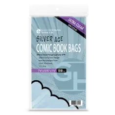 Shield Bag for Thicker Silver Comic Books (Wide Size) - 7 1/4 x 10 1/2