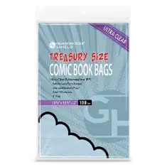 Shield Bag for Treasury Comics - 10 1/2 x 13 1/2 + 2 inch flap