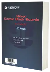 Silver Wide Comic Book Boards (7 1/8 x 10 1/2) - 100 Pack