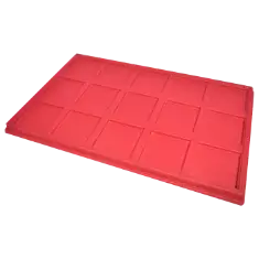 Red 2.5x2.5 Universal Tray for Dealer Display - 15 slots