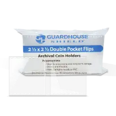 2.5x2.5 Shield Coin Flip - Polypropylene/50 Pack