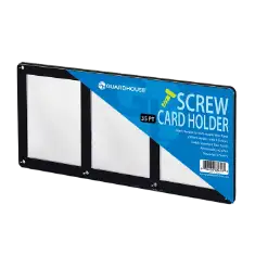 3 Card Screw Card Holder 35pt - Black Border
