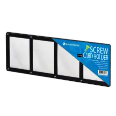 4 Card Screw Card Holder 35 pt - Black Border