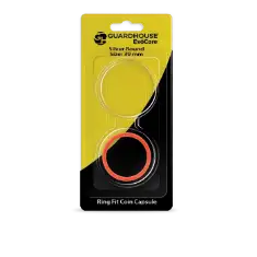 EvoCore Silver Round Silicone Ring Fit Coin Holder - 39mm (Red)