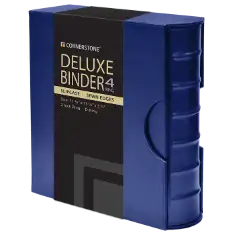 Cornerstone Large Capacity 4 D-Ring Binder & Slip Case (Navy Blue)